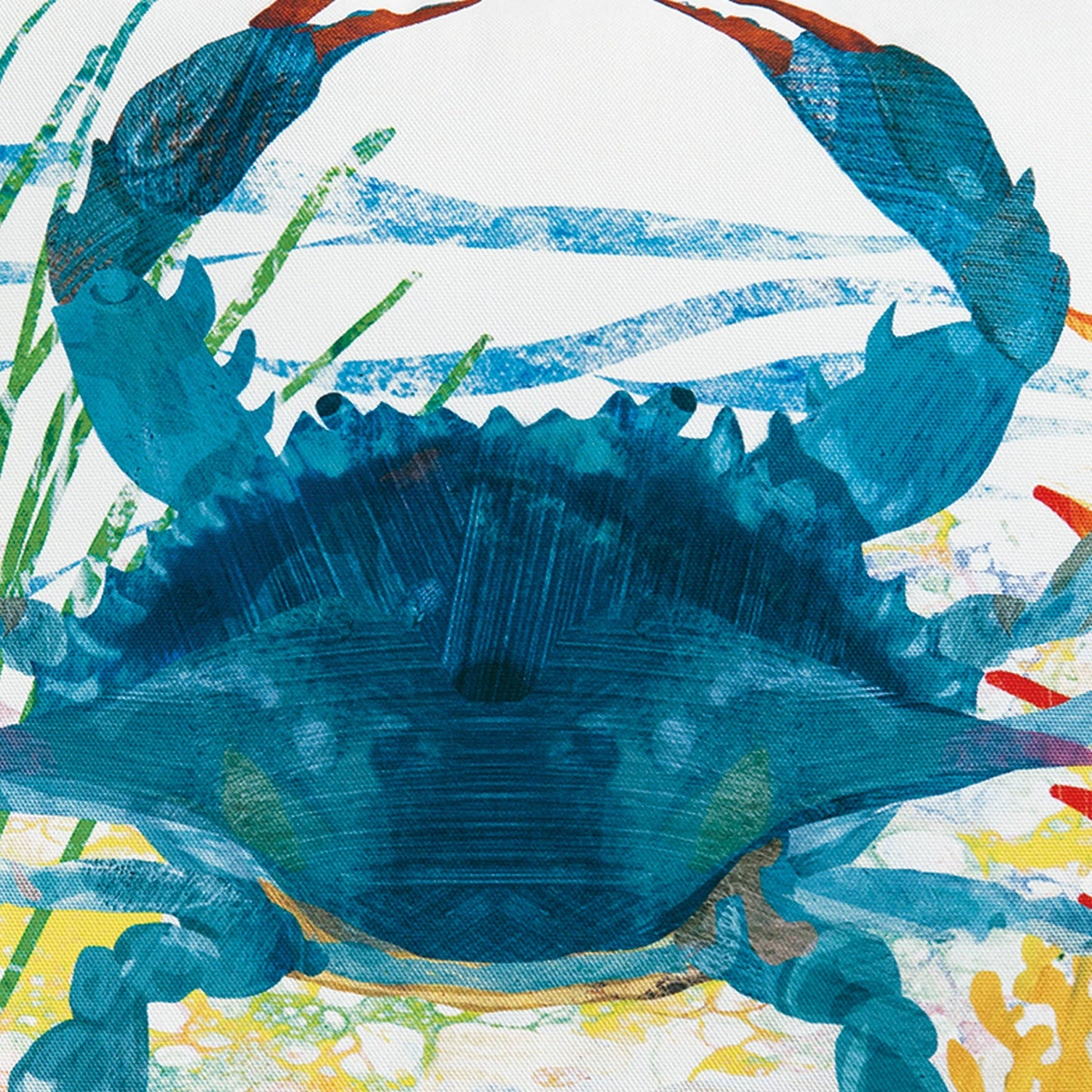 Coastal Blue Crab Indoor/Outdoor Throw Pillow
