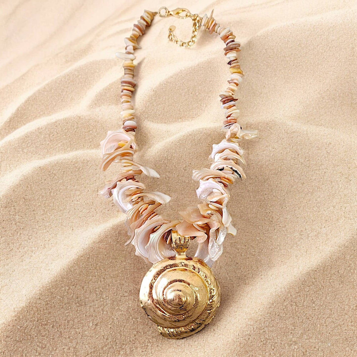 Seashell Necklace | Mocha Mousse | Ocean | Boho | Beach |