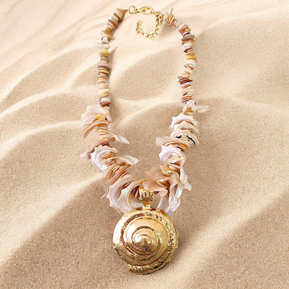 Seashell Necklace | Mocha Mousse | Ocean | Boho | Beach |