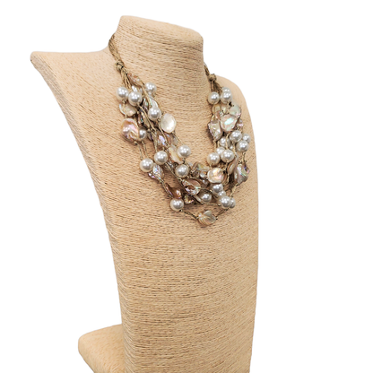 Pearl Necklace | Seashell Necklace | Gold | Boho | Layer