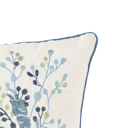 Crab Crescent Bay Embroidered Throw Pillow