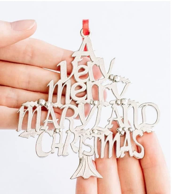 A Very Merry Maryland Christmas Ornament