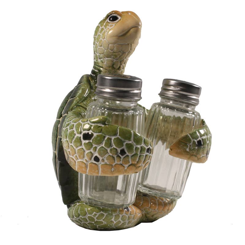 Green Sea Turtle Salt & Pepper Set - Coastal Kitchen