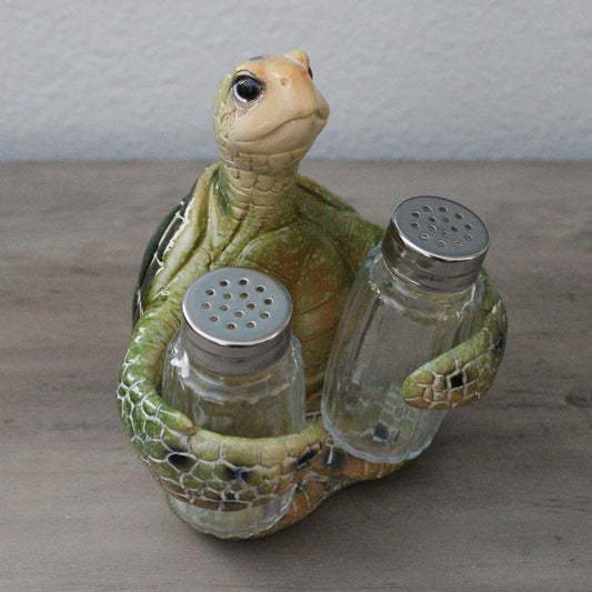 Green Sea Turtle Salt & Pepper Set - Coastal Kitchen