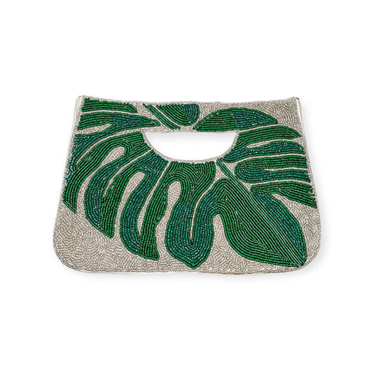 Tropical Leaf Clutch/ Crossbody