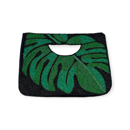 Tropical Leaf Clutch/ Crossbody