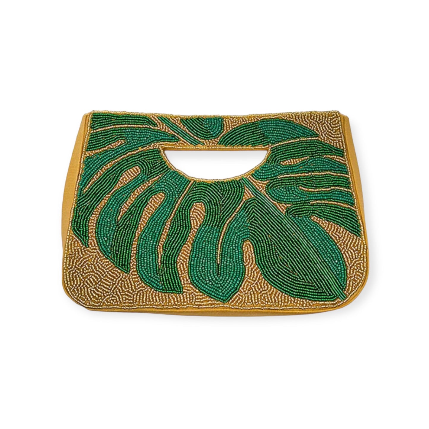 Tropical Leaf Clutch/ Crossbody