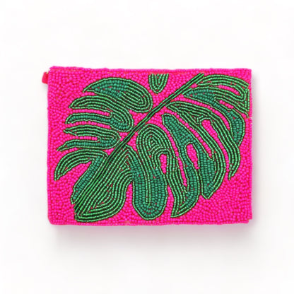 Tropical Leaf Mini Pouch